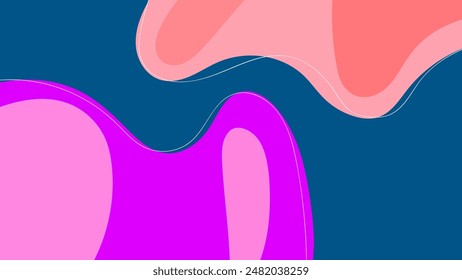 ABSTRACT BLUE BACKGROUND FLAT COLOR WITH HAND DRAWN SHAPES VECTOR DESIGN TEMPLATE FOR WALLPAPER, COVER DESIGN, HOMEPAGE DESIGN