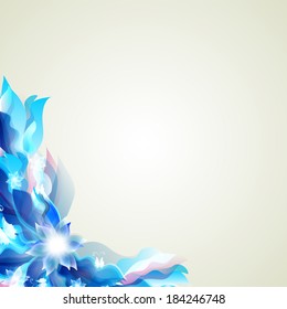 Abstract blue background for  floral elements