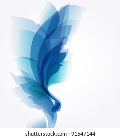 Abstract Blue Background For  Floral Elements