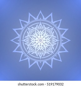 Abstract blue background. Abstract flower. Ornament Pattern. Decorative element.