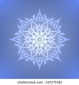 Abstract blue background. Abstract flower. Ornament Pattern. Decorative element.