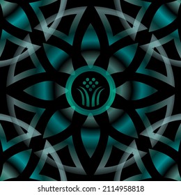 Abstract blue background with flower style. You can use for Ads, Posters, Templates. Vector illustration