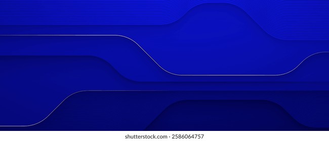Abstract blue background with flowing curves and smooth gradients, ideal for digital design