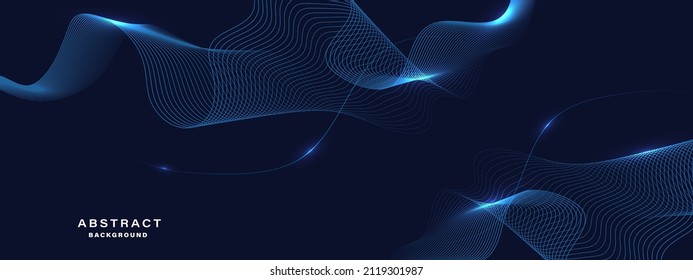 Resumen de fondo azul con líneas fluidas. Ondas dinámicas. ilustración vectorial.	
