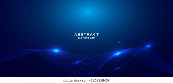 Abstract blue background with flowing lines. Dynamic waves. vector illustration.