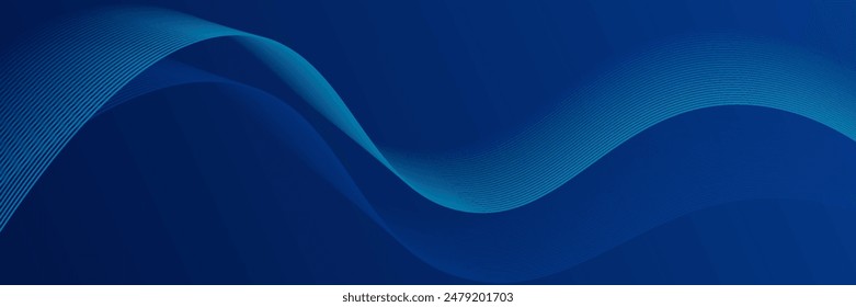 Abstract blue background with flowing lines for futuristic concept. Dynamic waves. vector illustration.