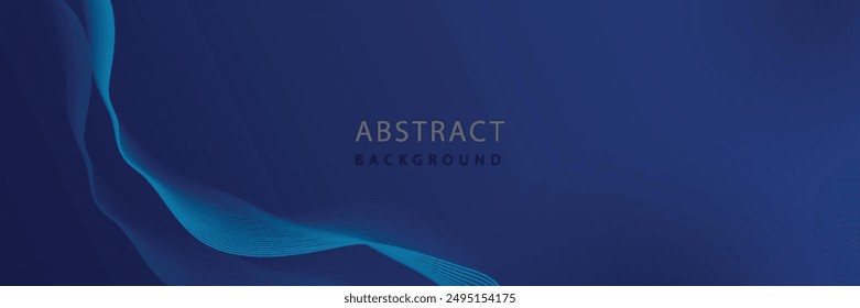 Fondo azul Abstractas con líneas fluidas para el concepto futurista. Ondas dinámicas. Ilustración vectorial.