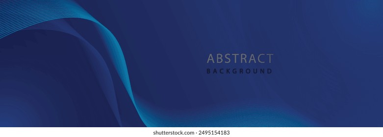 Abstract blue background with flowing lines for futuristic concept. Dynamic waves. vector illustration.