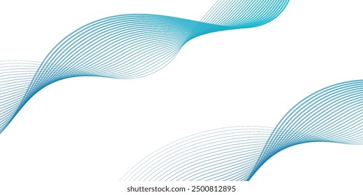 Fondo azul Abstractas con líneas fluidas para el concepto futurista. Ondas dinámicas. Ep 10