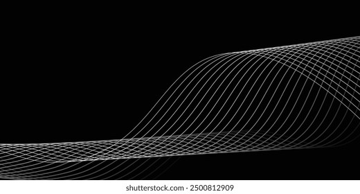 Abstract blue background with flowing lines for futuristic concept. Dynamic waves. Ep 10