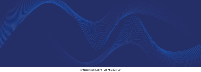 Abstract blue background with flowing lines for futuristic concept. Dynamic waves. vector illustration.