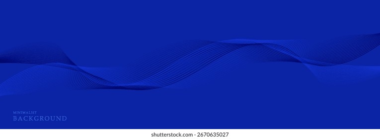 Abstractas fondo azul con líneas fluidas. Moderno diseño de línea de degradado azul. Concepto de tecnología futurista. Adecuado para folletos, Sitios web corporativos, carteles, Anuncios y cubiertas modernas.