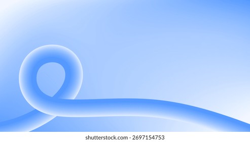 Abstract blue background with Fluid Curve copy space for Banner Template