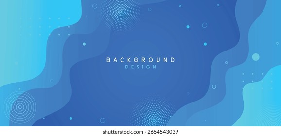 Fondo azul Abstractas con Formas fluidas, Ilustración vectorial.