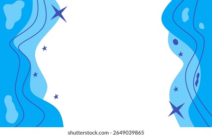 abstract blue background with frame	
