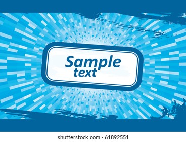 Resumen de fondo azul con marco para texto
