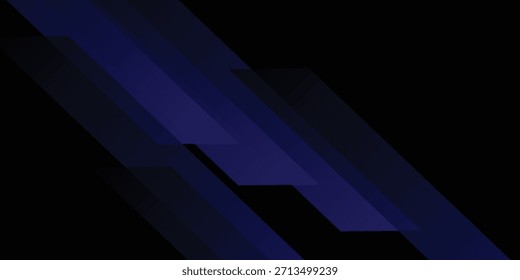 Abstractas fondo azul con espacio libre para el texto. Abstractas fondo de diseño azul y negro con efecto de trazo y sombra. Fondo de pantalla azul oscuro con geometría mínima. diseño moderno