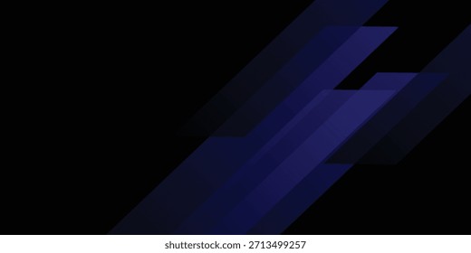 Abstractas fondo azul con espacio libre para el texto. Fondo de diseño azul y negro Abstractas con efecto de trazo y sombra. Fondo de pantalla azul oscuro con geometría mínima. Ilustración vectorial