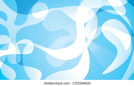 fondo azul abstracto, forma de forma libre, diseño vectorial.