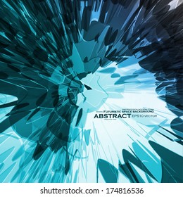 Abstract blue background, futuristic shape illustration eps10