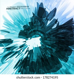 Abstract blue background, futuristic shape illustration eps10