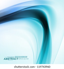 Abstract blue background,  futuristic wavy vector illustration eps10