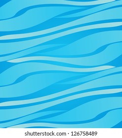 Abstract blue background, futuristic wavy vector illustration