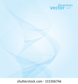Abstract blue background,  futuristic wavy vector illustration eps10