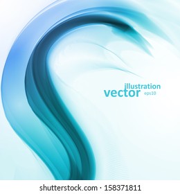 Abstract blue background,  futuristic wavy vector illustration eps10