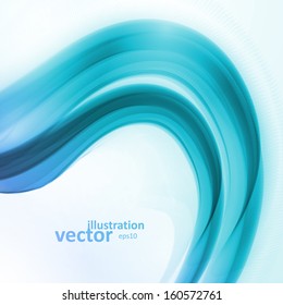 Abstract blue background,  futuristic wavy vector illustration eps10