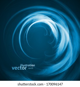Abstract blue background, futuristic wavy vector illustration eps10