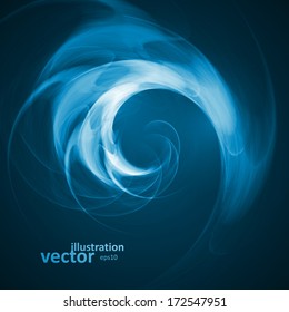 Abstract blue background, futuristic wavy vector illustration eps10