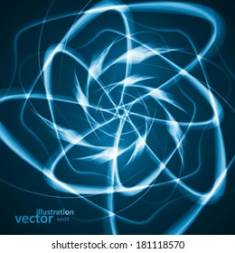 Abstract blue background, futuristic wavy vector illustration eps10