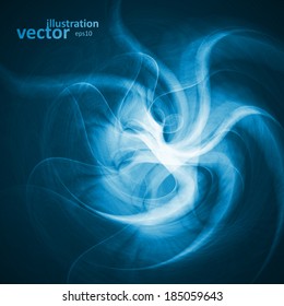 Abstract blue background, futuristic wavy vector illustration eps10