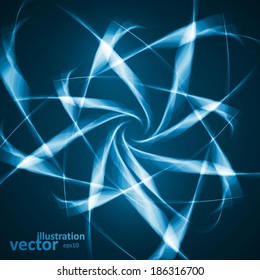 Abstract blue background, futuristic wavy vector illustration eps10