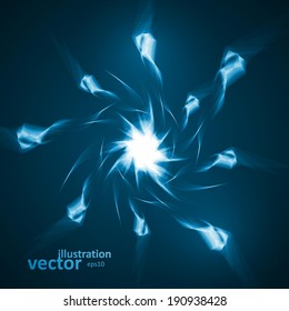 Abstract blue background, futuristic wavy vector illustration eps10