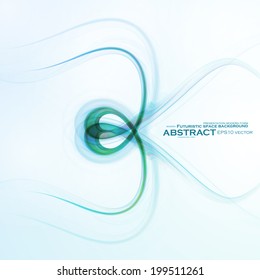 Abstract blue background, futuristic wavy vector illustration eps10