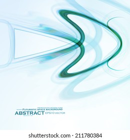 Abstract blue background, futuristic wavy vector illustration eps10