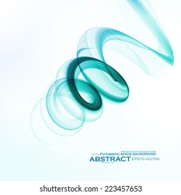 Abstract blue background, futuristic wavy vector illustration eps10