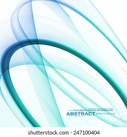 Abstract blue background, futuristic wavy vector illustration eps10