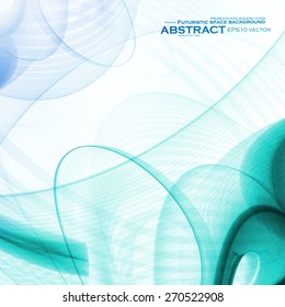Abstract blue background, futuristic wavy vector illustration eps10