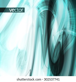Abstract blue background, futuristic wavy vector illustration eps10