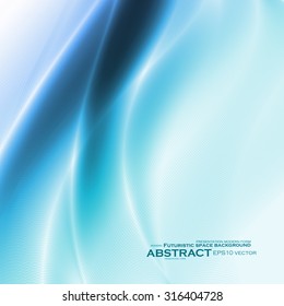 Abstract blue background, futuristic wavy vector illustration eps10
