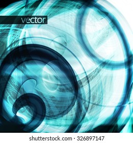 Abstract blue background, futuristic wavy vector illustration eps10