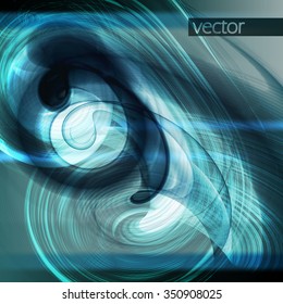 Abstract blue background, futuristic wavy vector illustration eps10