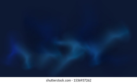 Abstract blue background with gas nebula effect