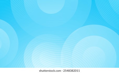 Abstract blue background. Geometric Circle effect style. Modern minimalist banner blue gradient background illustration