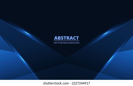 Abstract blue background with geometric dynamic glowing diagonal lines. Modern trandy abstract blue background for business, corporate, brochure, banner, cover or poster. Vector illustration