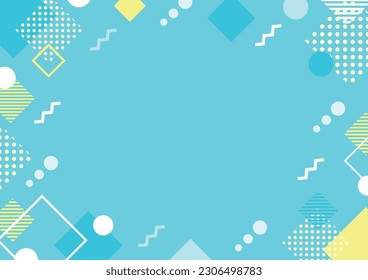 Abstract blue background with geometric elements. Vector illustration.