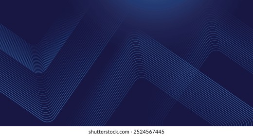 Abstractas fondo azul. Patrón de líneas geométricas. Líneas degradadas azules brillantes. Diseño gráfico de tecnología futurista. Traje para los negocios, cubierta, cabecera,